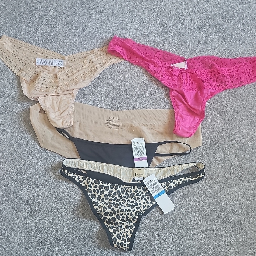 Felina Women's Panties Set - Pink, Black, Leopard, Tan